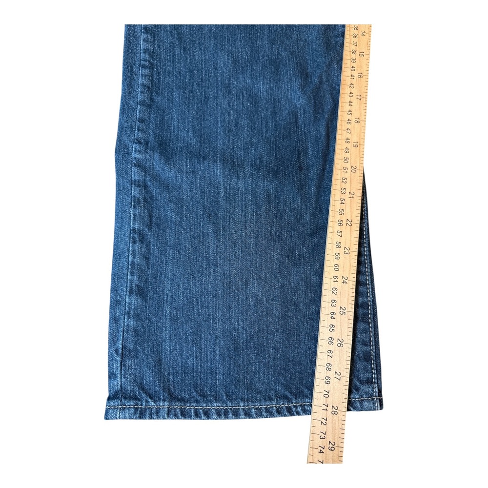 Levi's 501 Straight Leg Classic Denim Jeans Button Fly Mens Tag 40x30 Real 40x28 - Picture 12 of 13